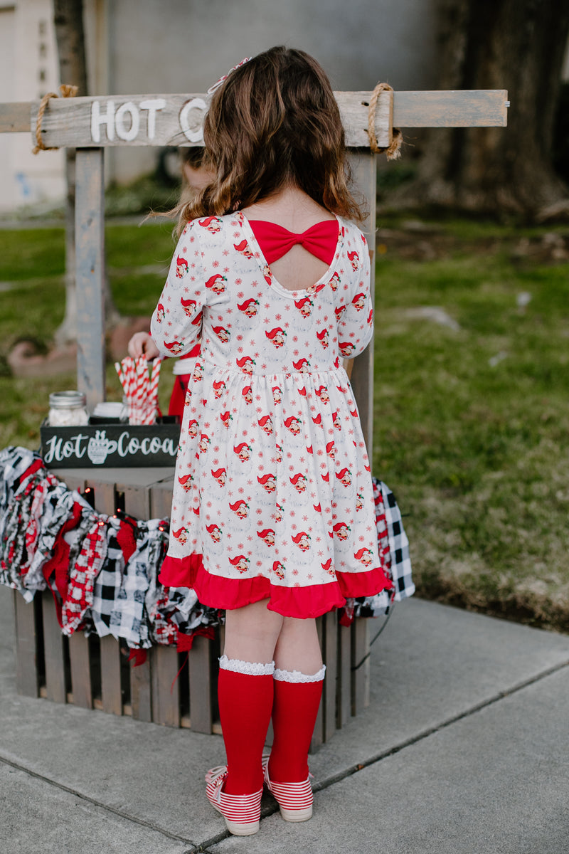 SANTA RED BOW DRESS