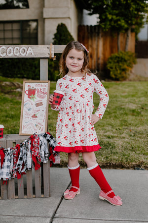 SANTA RED BOW DRESS