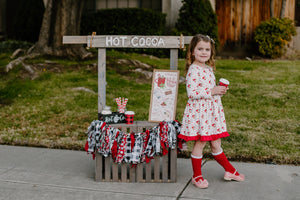 SANTA RED BOW DRESS