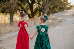 PENELOPE LACE MAXI DRESS- RED